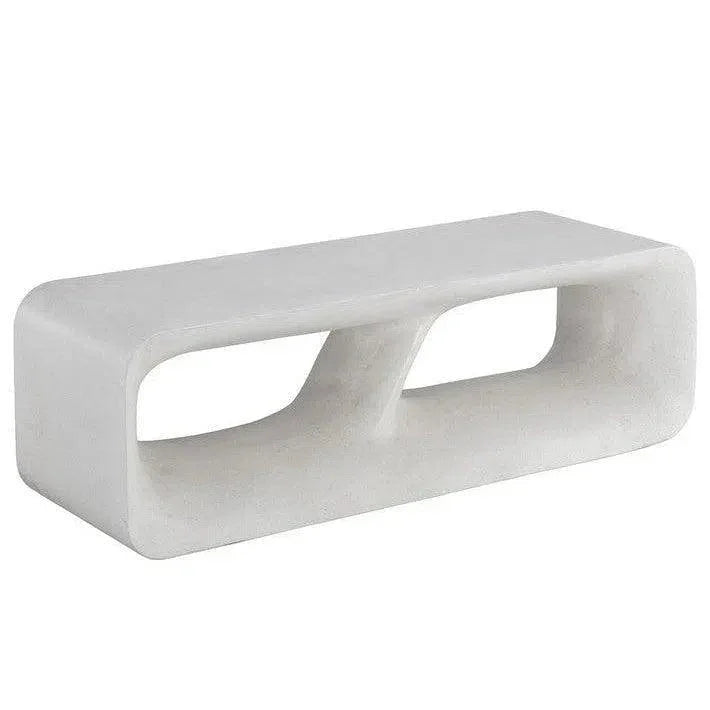 Kurver Bench Concrete Terrazzo for Indoor Outdoor Use-Outdoor Benches-SUNPAN-LOOMLAN