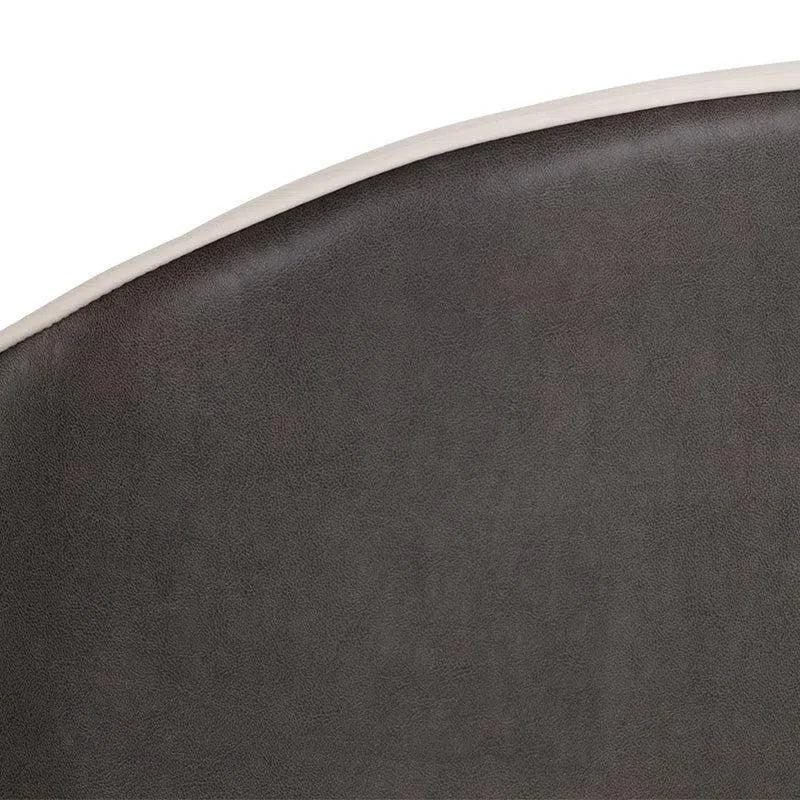 Kylin Dining Armchair Faux Leather Brass Legs - LOOMLAN - SUNPAN - Dining Chairs