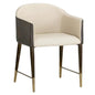 Kylin Dining Armchair Faux Leather Brass Legs - LOOMLAN - SUNPAN - Dining Chairs