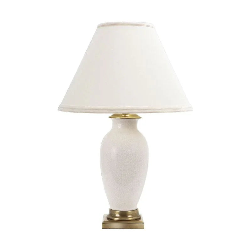 Kyoko White Crackle Glazed Porcelain Table Lamp - LOOMLAN - Wildwood - Table Lamps