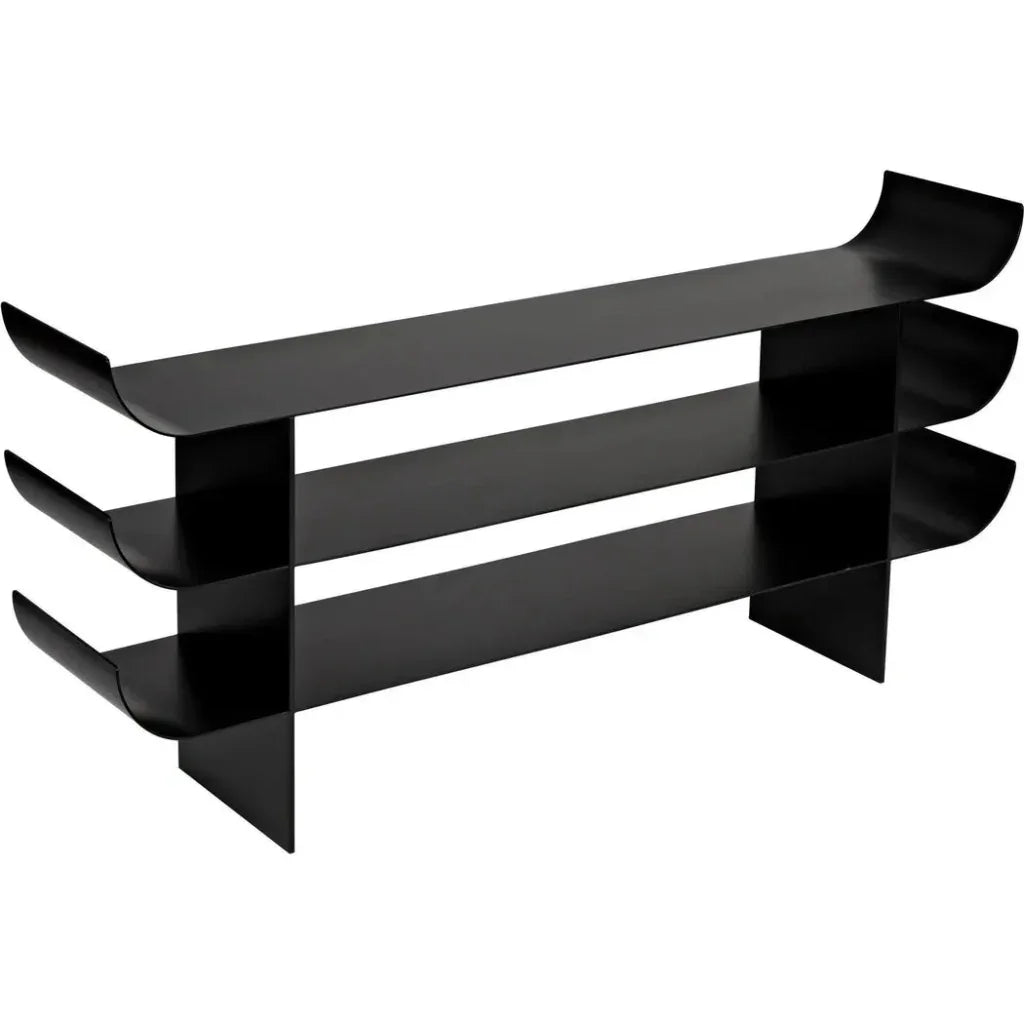 Kyoto Console, Black Steel - LOOMLAN - Noir - Console Tables