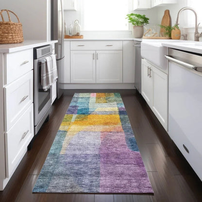 Kyra Blue Washable Indoor-Outdoor Rug-Outdoor Rugs-LOOMLAN Rugs-LOOMLAN