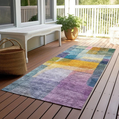 Kyra Blue Washable Indoor-Outdoor Rug-Outdoor Rugs-LOOMLAN Rugs-LOOMLAN