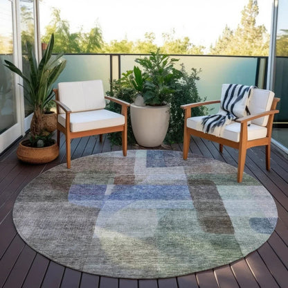 Kyra Brown Washable Indoor-Outdoor Rug-Outdoor Rugs-LOOMLAN Rugs-LOOMLAN