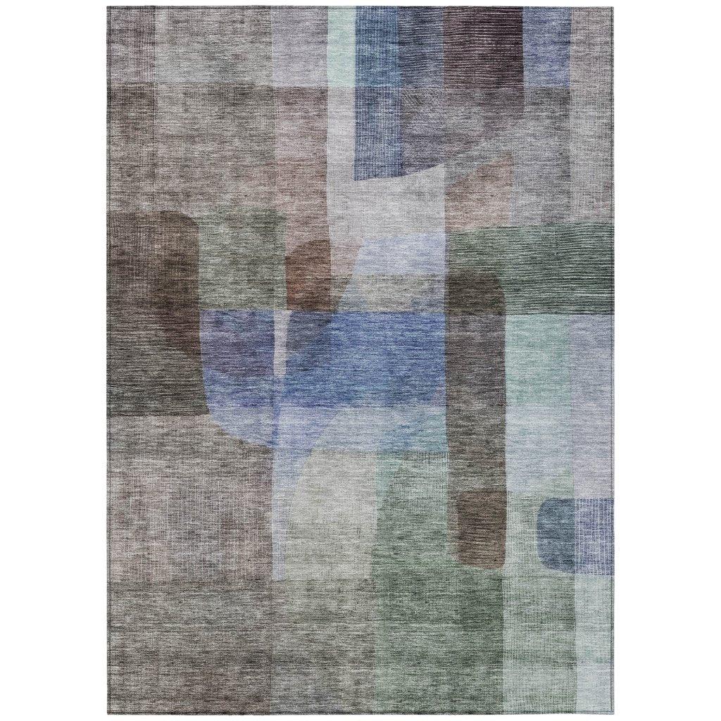 Kyra Brown Washable Indoor-Outdoor Rug-Outdoor Rugs-LOOMLAN Rugs-2'6" x 3'10"-LOOMLAN
