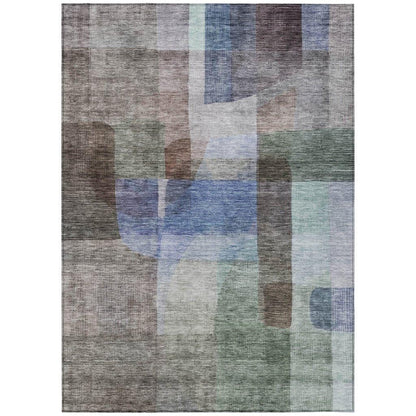 Kyra Brown Washable Indoor-Outdoor Rug-Outdoor Rugs-LOOMLAN Rugs-2'6" x 3'10"-LOOMLAN