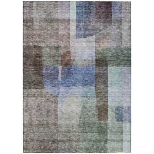 Kyra Brown Washable Indoor-Outdoor Rug-Outdoor Rugs-LOOMLAN Rugs-2'6" x 3'10"-LOOMLAN