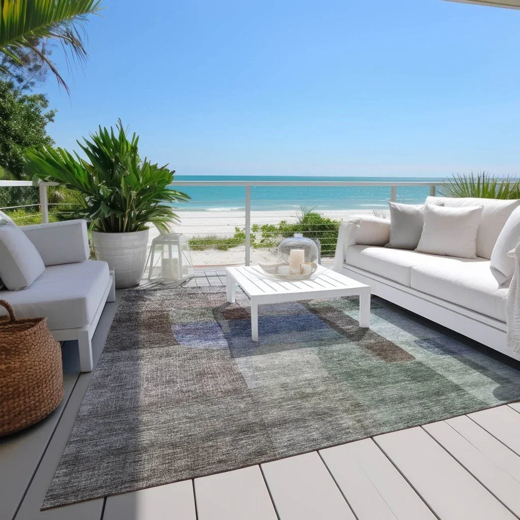 Kyra Brown Washable Indoor-Outdoor Rug-Outdoor Rugs-LOOMLAN Rugs-LOOMLAN