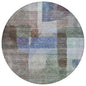 Kyra Brown Washable Indoor-Outdoor Rug-Outdoor Rugs-LOOMLAN Rugs-8' x 8'-LOOMLAN