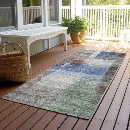 Kyra Brown Washable Indoor-Outdoor Rug-Outdoor Rugs-LOOMLAN Rugs-LOOMLAN