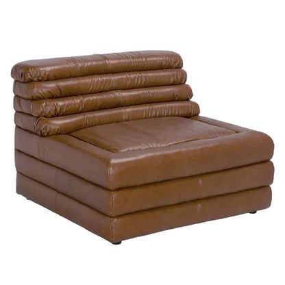 Bandera Tan Leather Modular Sofa