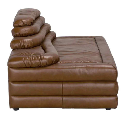 Bandera Roche Tan Leather Sectional Sofa