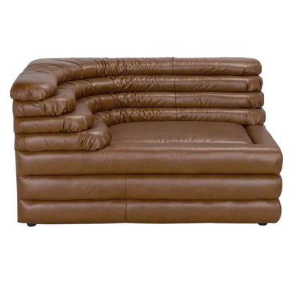 Bandera Tan Leather Conner Sofa