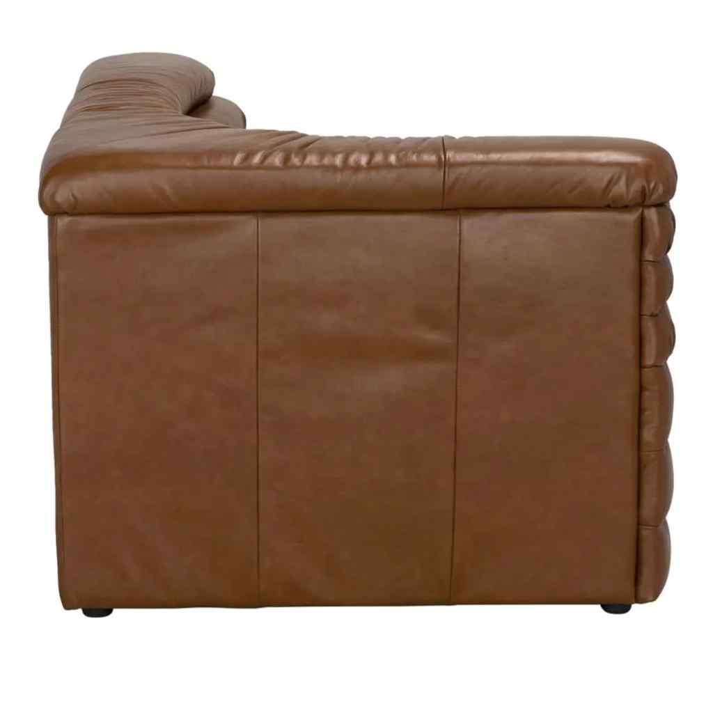 Bandera Tan Leather Conner Sofa