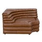 Bandera Tan Leather Sectional Sofa