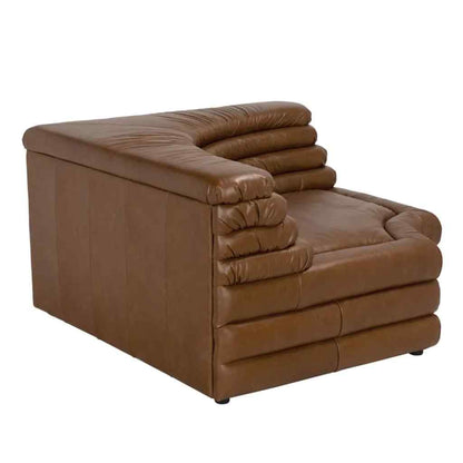 Bandera Tan Leather Sectional Sofa