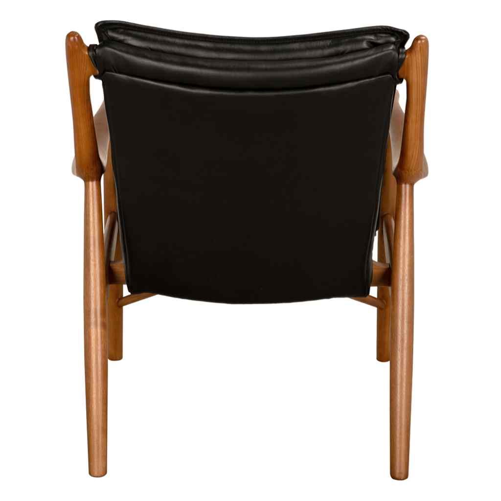 Weston Black Leather Accent Chair