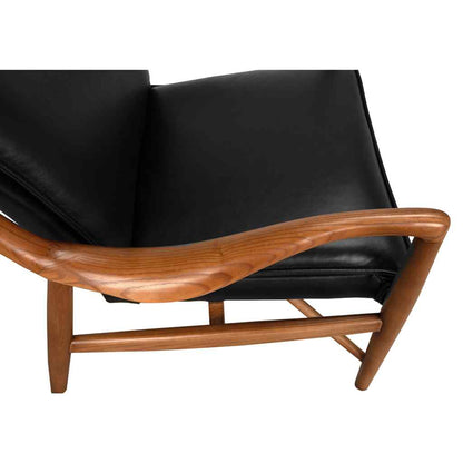 Weston Black Leather Accent Chair