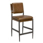 Wooster Cuba Brown Leather Barstool