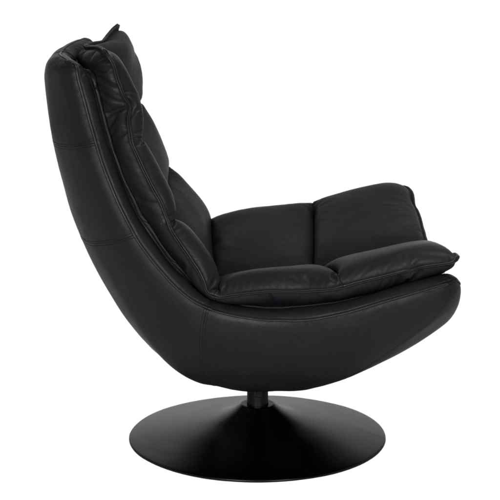 Dante Top-Grain Leather Swivel Club Chair