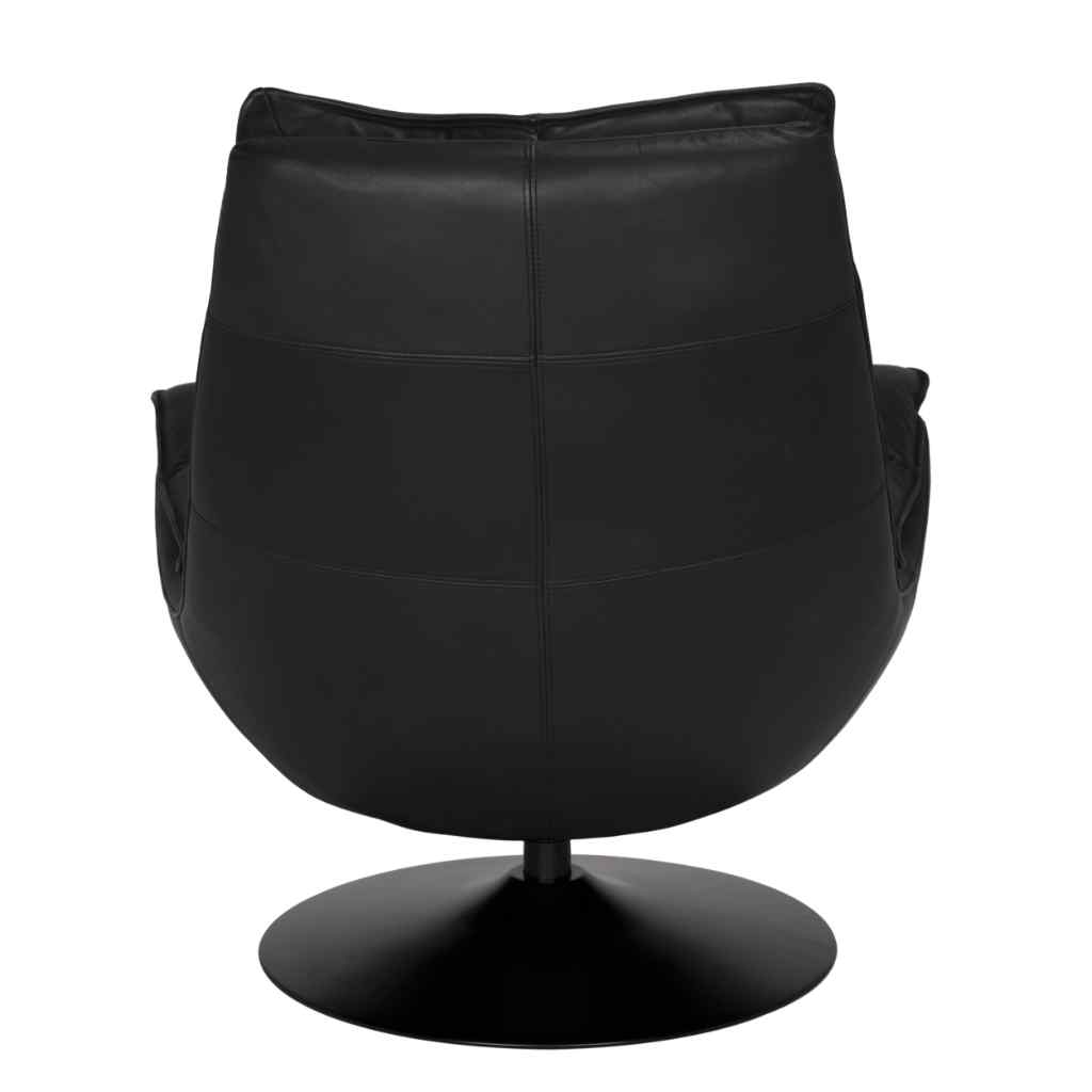 Dante Top-Grain Leather Swivel Club Chair