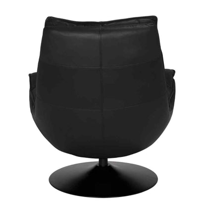 Dante Top-Grain Leather Swivel Club Chair