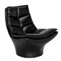 Ian Top Grain Leather Black Club Chair