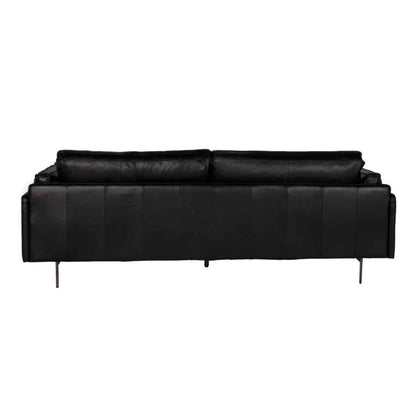 Ray Top Grain Leather Black Sofa
