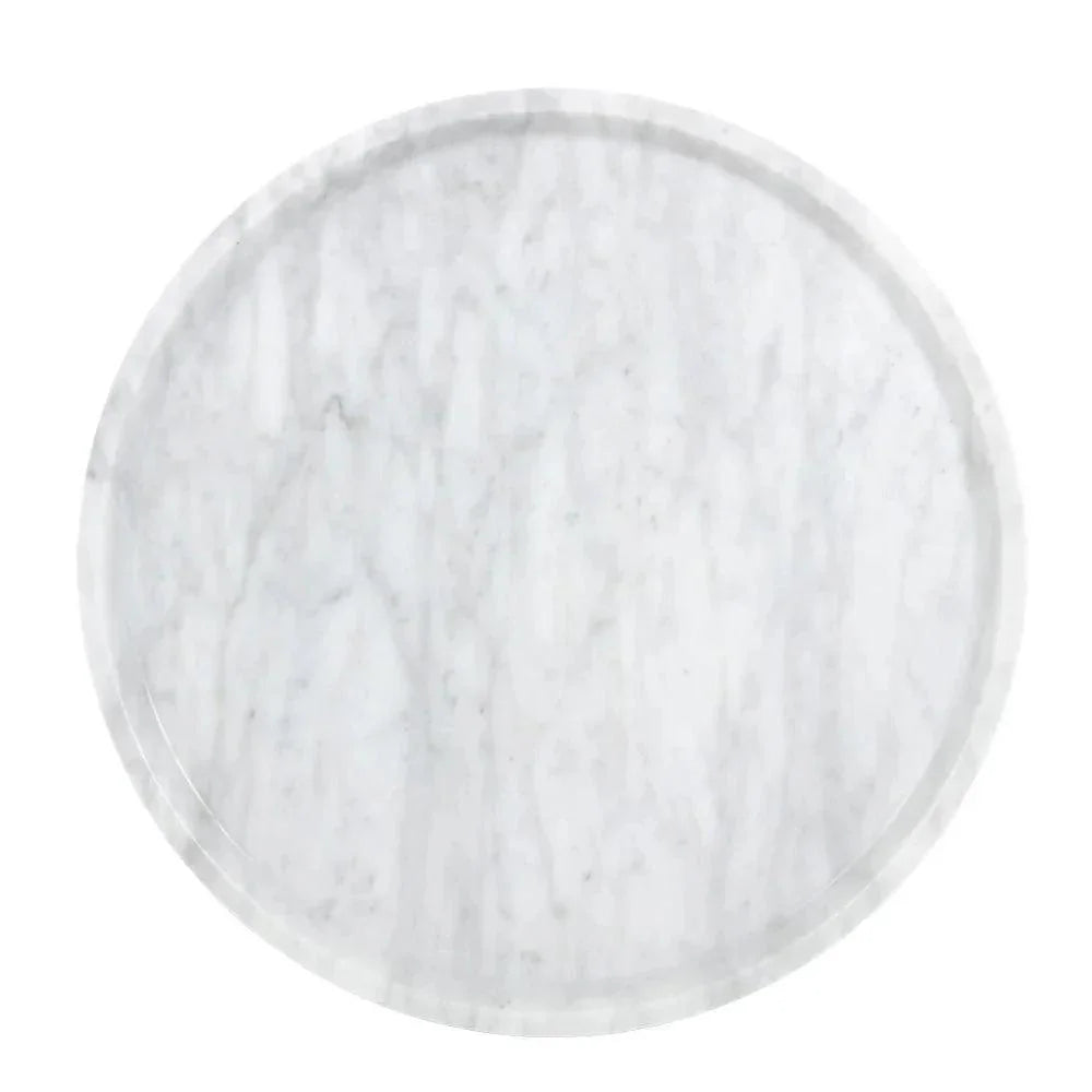 LIV End Table White Marble Gold Steel Base - LOOMLAN - SUNPAN - Side Tables