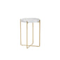 LIV End Table White Marble Gold Steel Base - LOOMLAN - SUNPAN - Side Tables