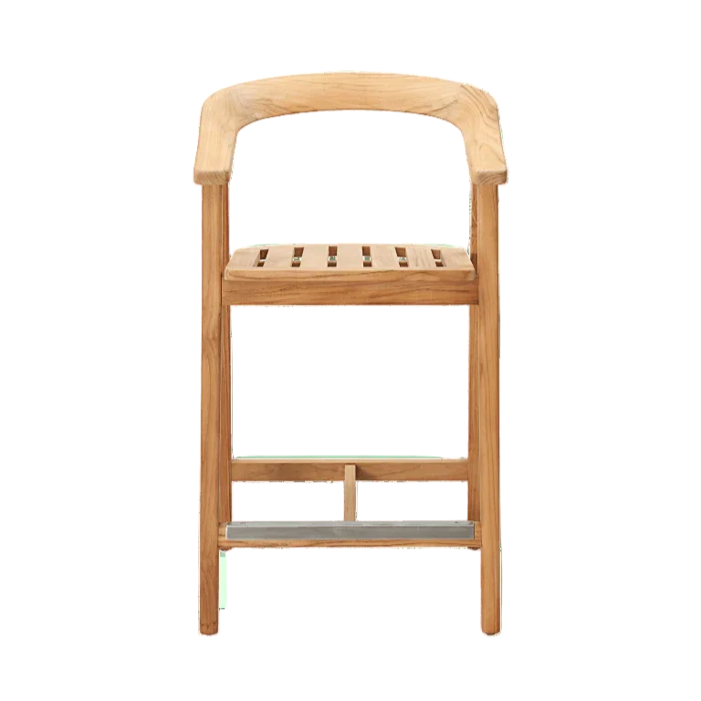 La Costa Patio Barrel Back Counter Height Armchair-Outdoor Accent Chairs-HiTeak-LOOMLAN