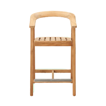 La Costa Patio Barrel Back Counter Height Armchair-Outdoor Accent Chairs-HiTeak-LOOMLAN