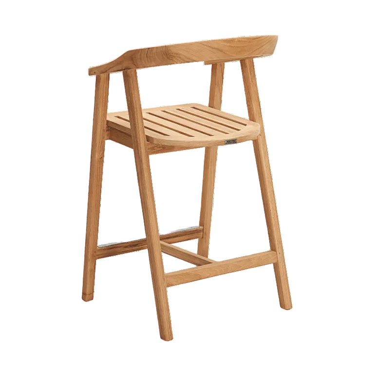 La Costa Patio Barrel Back Counter Height Armchair-Outdoor Accent Chairs-HiTeak-LOOMLAN