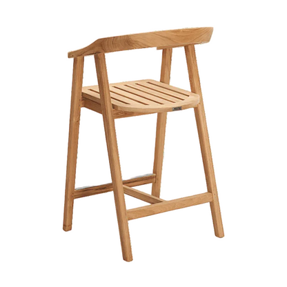 La Costa Patio Barrel Back Counter Height Armchair-Outdoor Accent Chairs-HiTeak-LOOMLAN