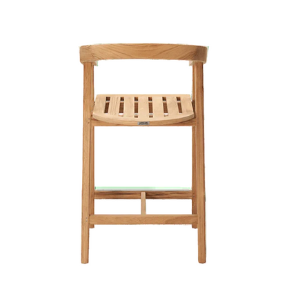 La Costa Patio Barrel Back Counter Height Armchair-Outdoor Accent Chairs-HiTeak-LOOMLAN