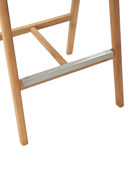 La Costa Teak Patio Barrel Back Bar Armchair-Outdoor Accent Chairs-HiTeak-LOOMLAN