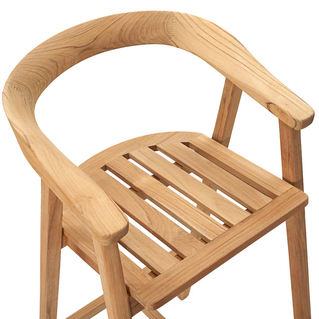 La Costa Teak Patio Square Bar Dining Set 3PC