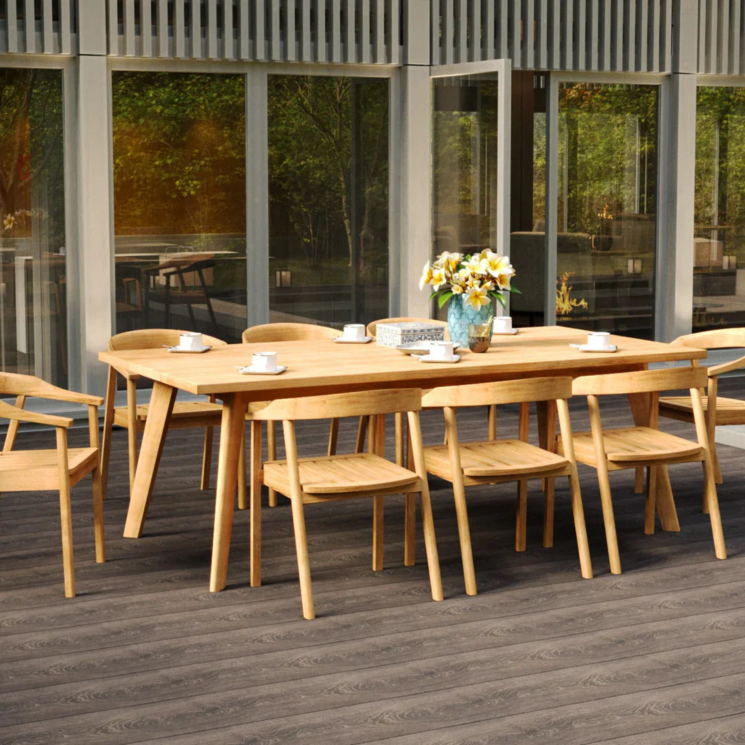 La Costa Teak Patio Wide-Plank Dining Table