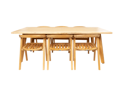 La Costa Teak Patio Wide-Plank Dining Table-Outdoor Dining Tables-HiTeak-LOOMLAN