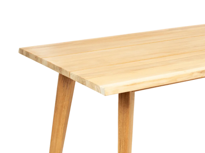 La Costa Teak Patio Wide-Plank Dining Table-Outdoor Dining Tables-HiTeak-LOOMLAN