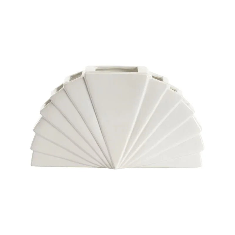 La Feria Glossy White Ceramic Vase - LOOMLAN - Chelsea House - Vases & Jars