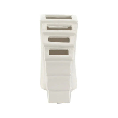 La Feria Glossy White Ceramic Vase - LOOMLAN - Chelsea House - Vases & Jars