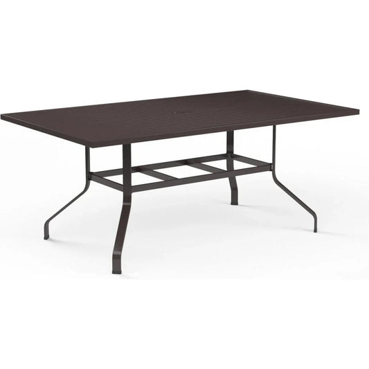 La Jolla Aluminum Outdoor Dining Table-Outdoor Dining Tables-Sunset West-LOOMLAN