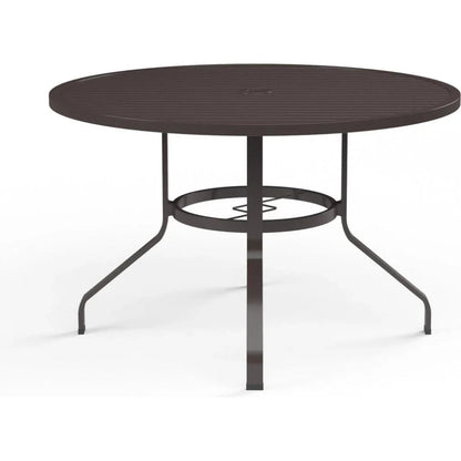 La Jolla Aluminum Round Outdoor Dining Table-Outdoor Dining Tables-Sunset West-LOOMLAN