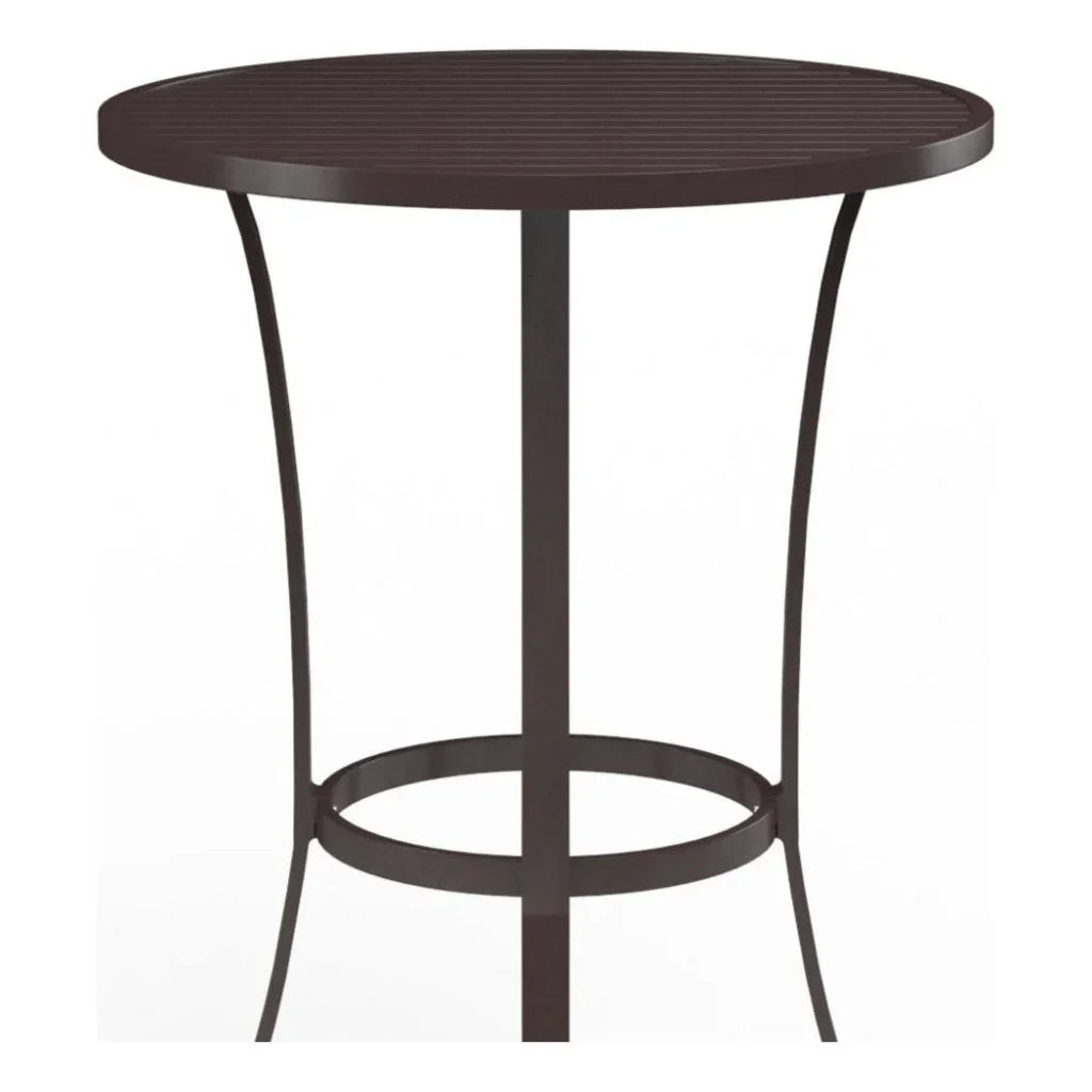 La Jolla Aluminum Round Outdoor Pub Table-Outdoor Counter Tables-Sunset West-LOOMLAN