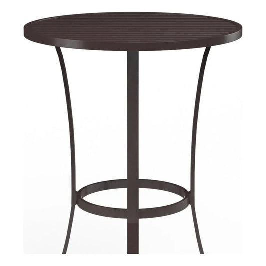 La Jolla Aluminum Round Outdoor Pub Table-Outdoor Counter Tables-Sunset West-LOOMLAN