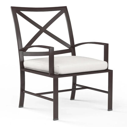 La Jolla Sunbrella Outdoor Dining Chair 2PC-Outdoor Dining Chairs-Sunset West-Canvas Flax-LOOMLAN