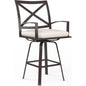 La Jolla Swivel Outdoor Counter Stool-Outdoor Counter Stools-Sunset West-Canvas Natural-LOOMLAN