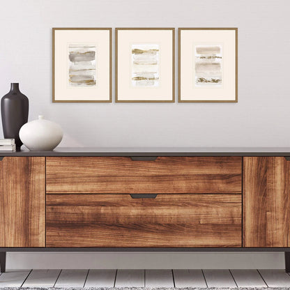 La Torre I Wood Metallic Framed Wall Art 3PC