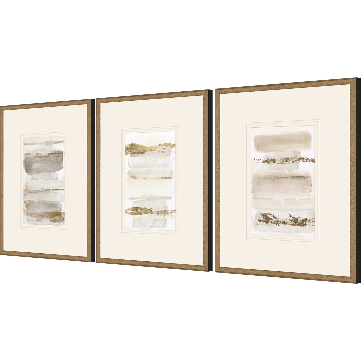 La Torre I Wood Metallic Framed Wall Art 3PC